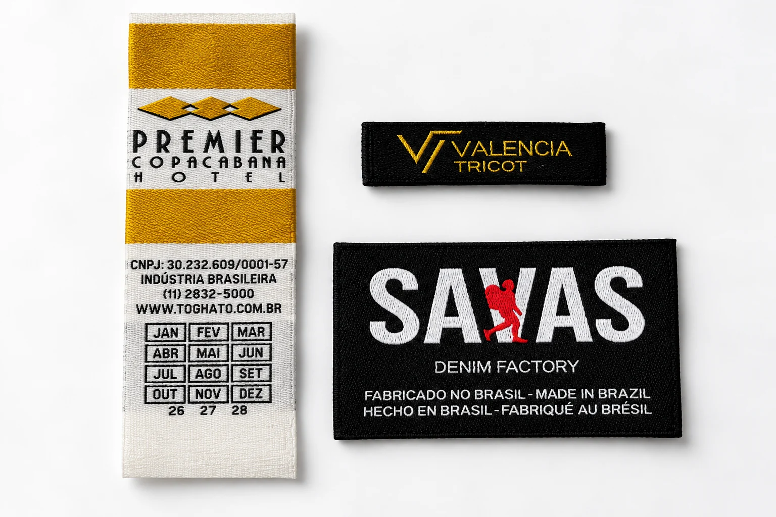 Etiquetas de identificação e composição